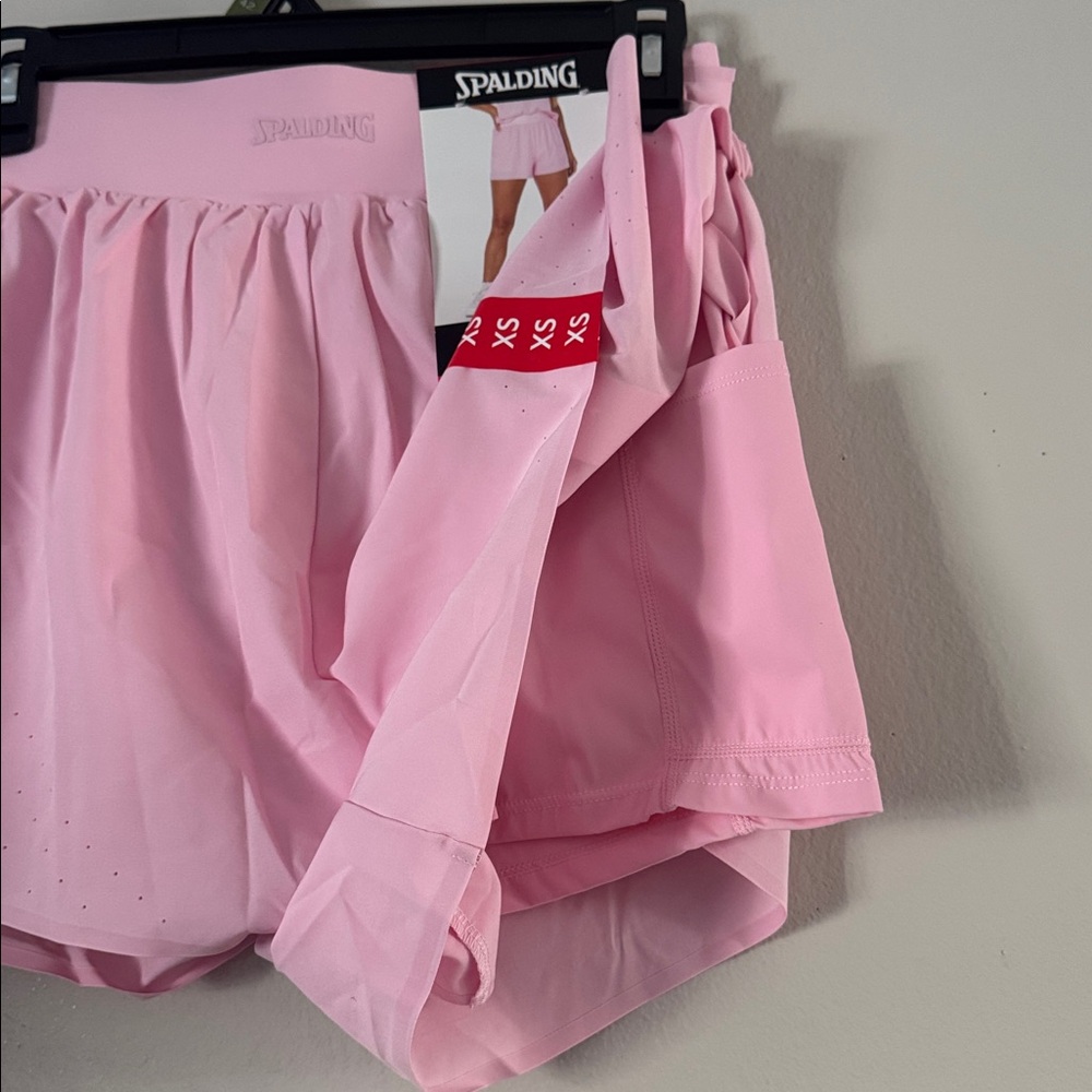 Spalding Women’s Light Pink Athletic Shorts - Picture 2 of 3